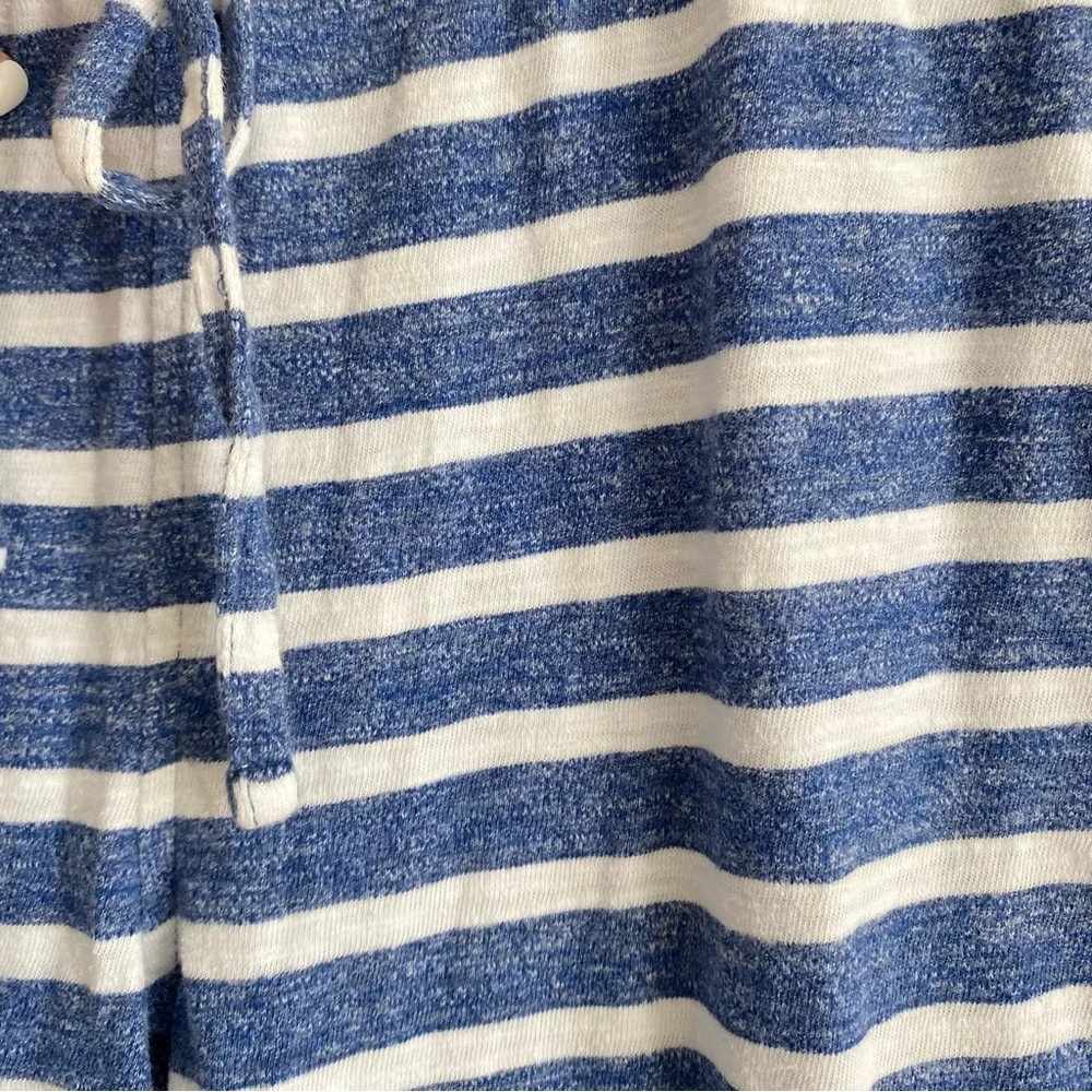 Vineyard Vines Navy Blue White Striped Knit Nautical Capri Pants Size Medium - Picture 4 of 10